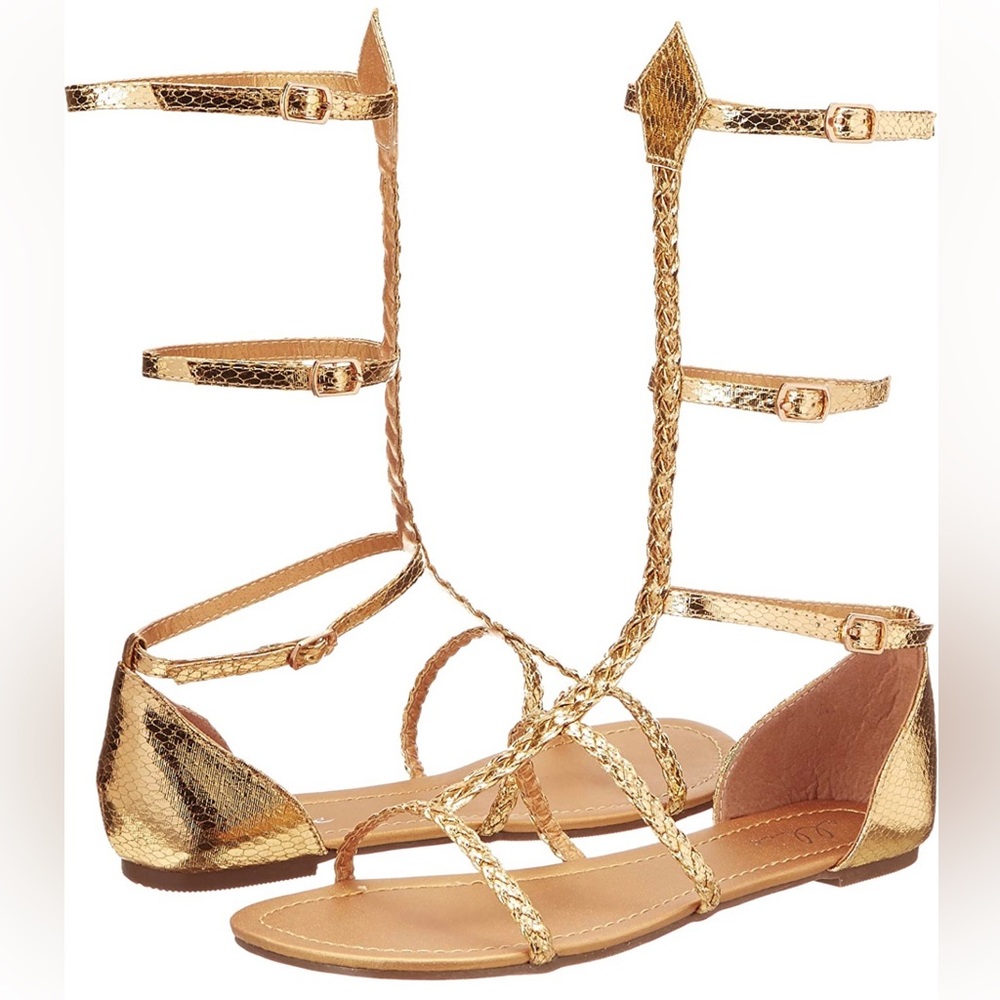 NWT Gold Gladiator Sandals Size 9